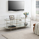 Zaba - TV Stand - Glass Top & Champagne