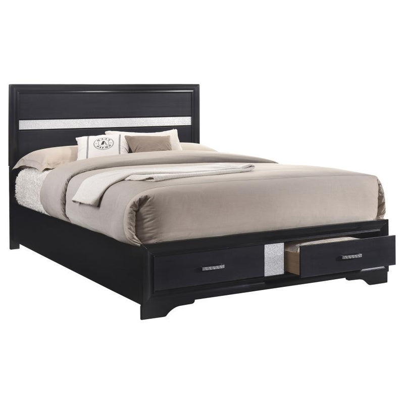 Miranda - Storage Wood Panel Bed