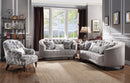 Saira - Sofa With 5 Pillows - Light Gray Fabric