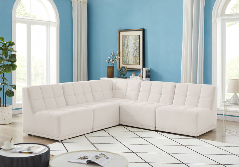 Relax - Modular Sectional 5 Piece - Cream