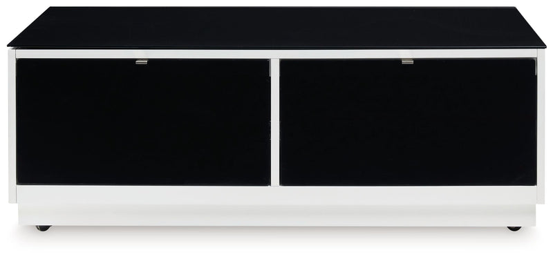 Gardoni - White / Black - Rectangular Cocktail Table