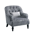 Gaura - Chair With Pillow - Dark Gray Velvet