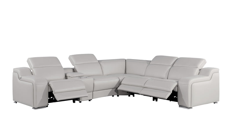 1116 - Power Reclining Italian Leather Sectional