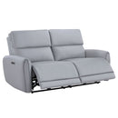 Jeromie - Power Motion Sofa With USB Port - Gray Synthetic Leather