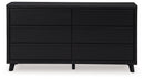 Danziar - Six Drawer Dresser - Black