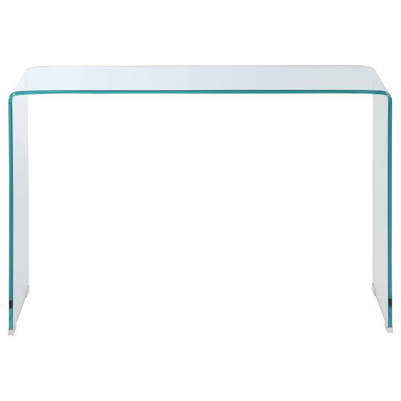 Ripley - Tempered Bent Glass Entryway Console Table - Clear