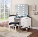 Talei - 6-Drawer Vanity Set With Lighting - Black And White