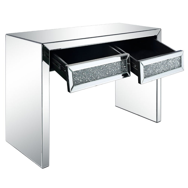 Noralie - Console Table Faux Diamonds - Mirrored