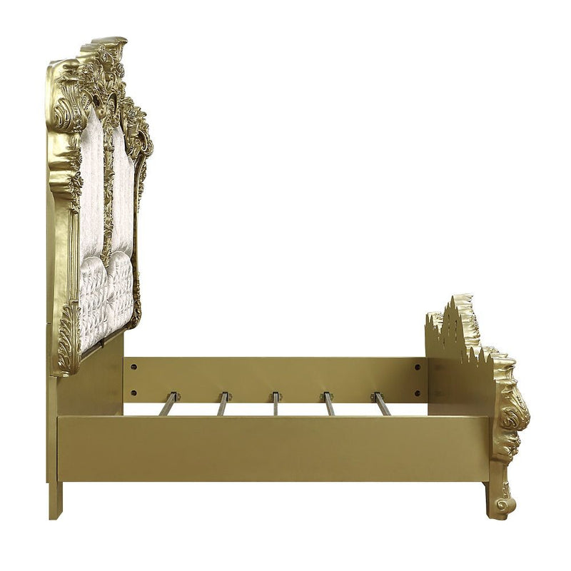 Desiderius - Eastern King Bed - Antique Gold & Hand Painted Brown