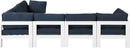 Nizuc - Outdoor Patio 6 Piece Modular Sectional With White Frame