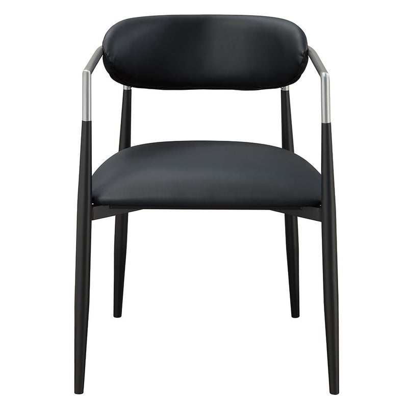 Gavan - Arm Chair (Set of 2) - Black Synthetic Leather