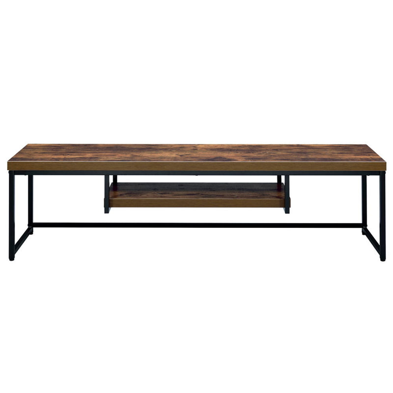 Bob - 16" TV Stand - Weathered Oak & Black Metal