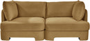Hammond - Velvet Performance Fabric Upholstered 2 Piece Loveseat