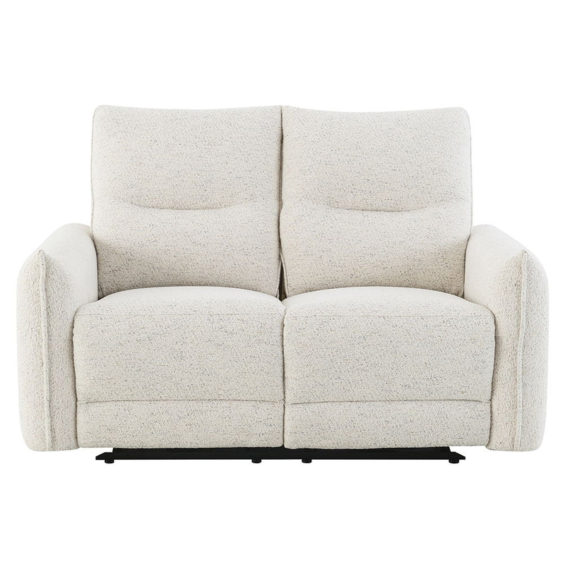 Lalisa - Power Motion Loveseat With USB Port - Cream Chenille