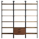 Owens - 3 Piece Wall Mounted Bookshelf Set - Walnut