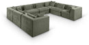 Stellar - 8 Piece Chenille Fabric Upholstered Modular Sectional