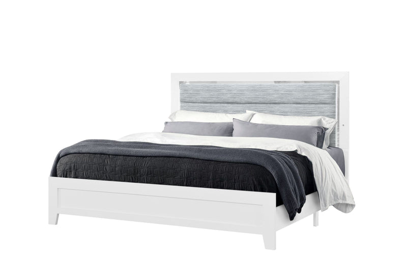 Luccia - Twin Bed With LED - White