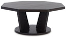 Chasinfield - Octagon Coffee Table - Dark Brown