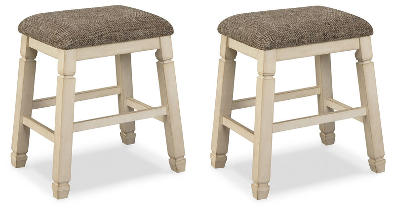 Bolanburg - Beige - Upholstered Stool (Set of 2)