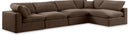 Comfy - 5 Piece Velvet Modular Sectional