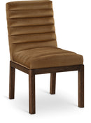 Evelyn - Dining Chair With Brown Legs - Saddle