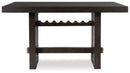Burkhaus - Rectangular Dining Room Counter Table - Dark Brown