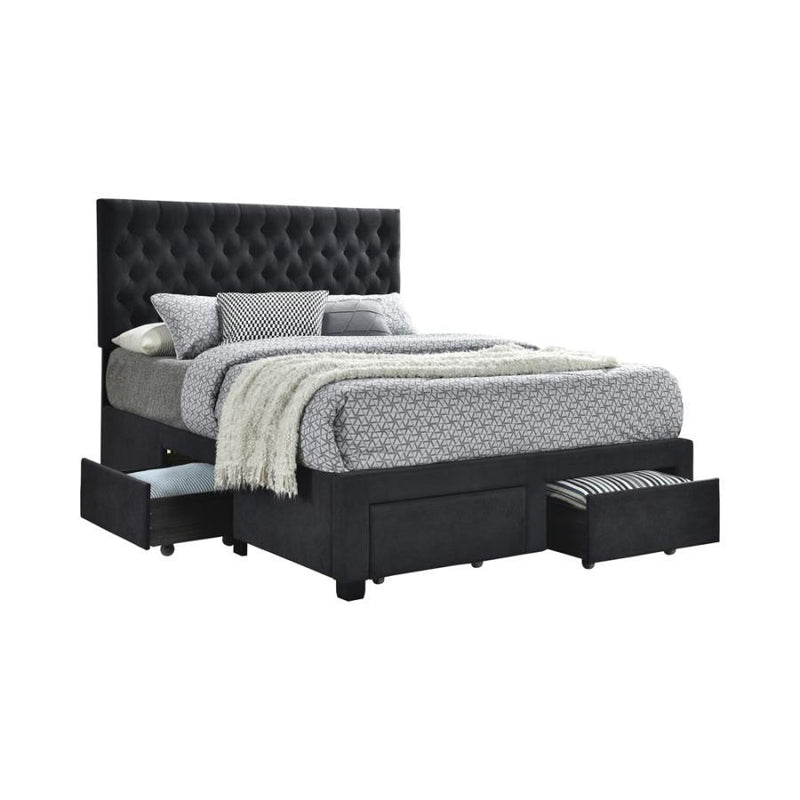 Upholstered Beds | Drawer Button Tufted Storage Bed | Size Queen