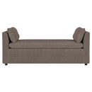 Robin - Upholstered Accent Bench With Armrests - Brown