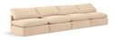 Indulge - Velvet 4 Seat Modular Armless Sofa