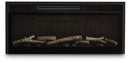 Entertainment Accessories - Fireplace Insert With Faux Birch Log Set - Black