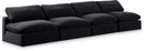 Comfy - Velvet Modular Armless Sofa 4 Seats