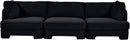Hammond - Velvet Performance Fabric Upholstered 3 Piece Sofa