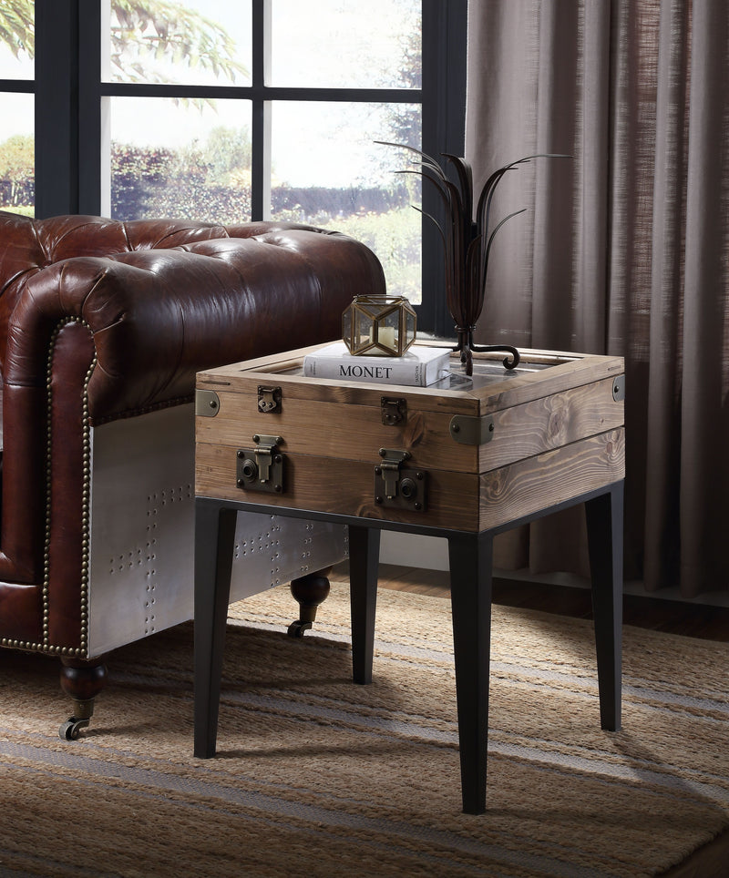 Kolin - Accent Table - Rustic Oak & Matte Gray