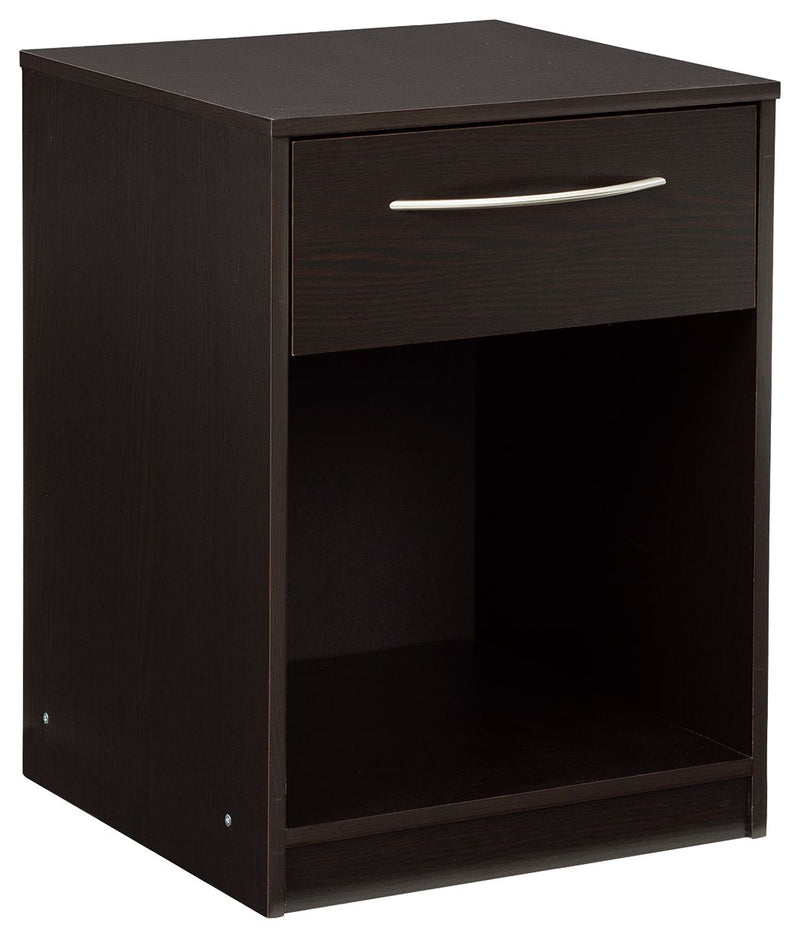 Finch - Black - One Drawer Night Stand