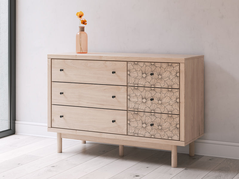 Arloster - Tan - Six Drawer Dresser