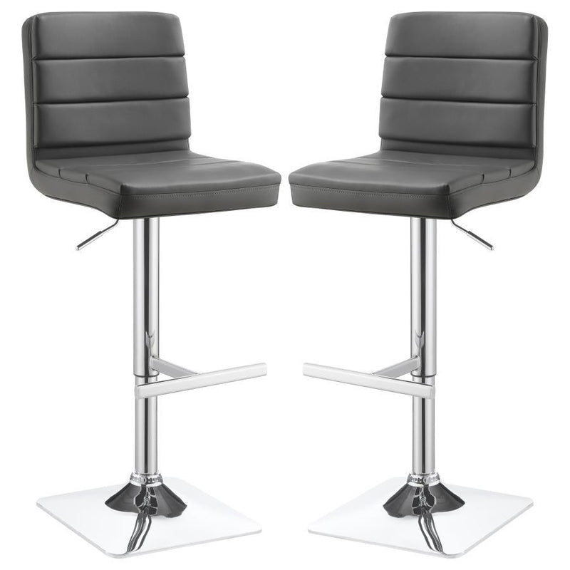 Bianca - Square Upholstered Adjustable Bar Stools (Set of 2)