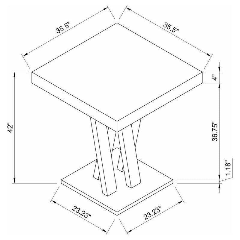 Freda - Square Height Dining Table