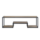 Idella - TV Stand - Rustic Oak & Black