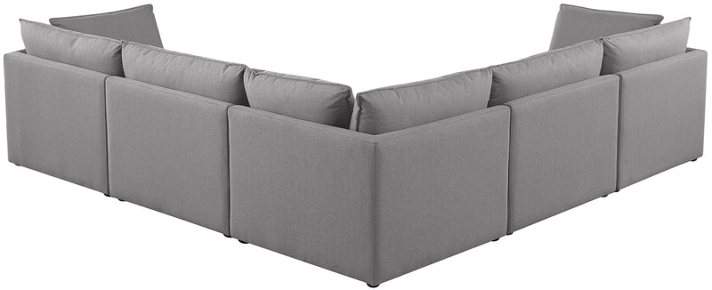 Mackenzie - Modular Sectional 5 Piece - Gray - Modern & Contemporary