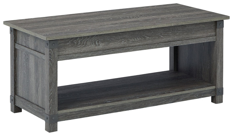 Freedan - Grayish Brown - Rect Lift Top Cocktail Table