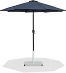Fiji - Aluminum Patio Umbrella With Square White And Black Base