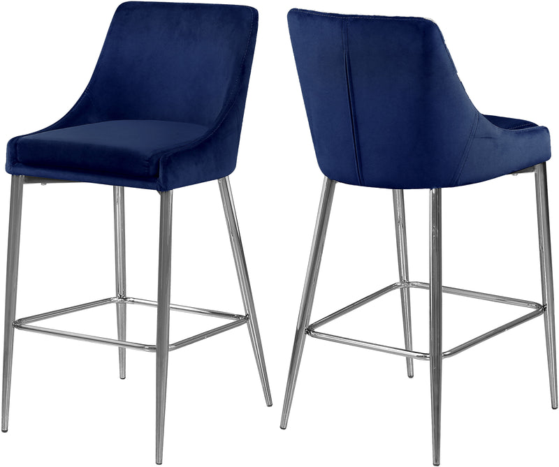 Karina - Stool with Chrome Legs (Set of 2)