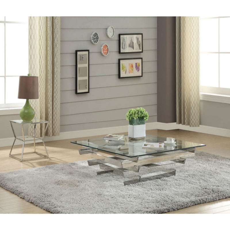 Salonius - Coffee Table - Clear Glass & Stainless Steel