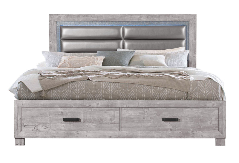 Nolan - King Bed - Gray