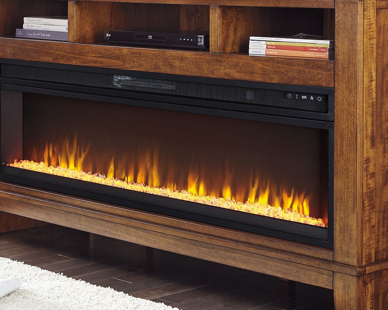 Entertainment - Black - Wide Fireplace Insert