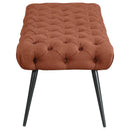 Ella - Upholstered Tufted Bench Metal Legs