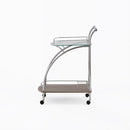 Badin - Serving Cart - Chrome & Clear Glass