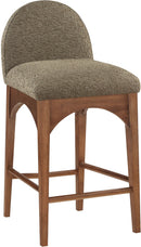 Waldorf - Boucle Stool With Brown Legs