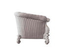 Versailles - Loveseat With 5 Pillows - Ivory Fabric & Bone White
