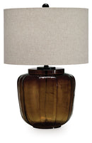 Bainmore - Glass Table Lamp - Amber